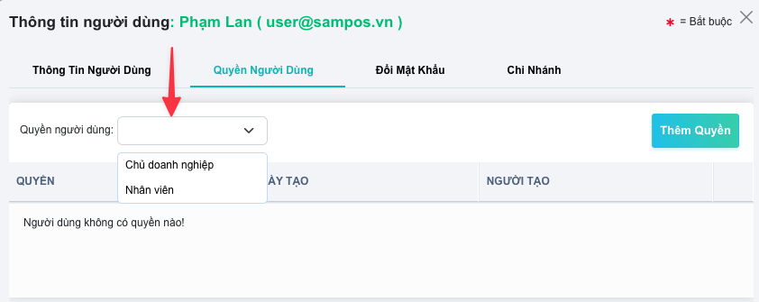 Hướng dẫn thêm người dùng mới Phần mềm quản lý bán hàng S3